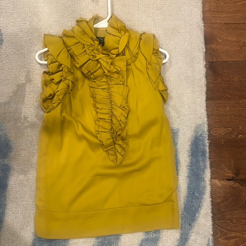 Robert Rodriguez Mustard Yellow Top with Ruffles